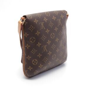Louis Vuitton Monogram Shoulder Musette Brown Short Salsa Bag